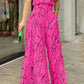 🎁New arrival 40% OFF💥Women's Stylish Slim Fit Wide Leg Printed Jumpsuit