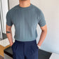 👕 50% OFF NOW! 🧶 Men's Crew Neck Knit Short Sleeve Sweaters with Twist Pattern — Free Shipping For Two Pieces