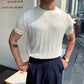 👕 50% OFF NOW! 🧶 Men's Crew Neck Knit Short Sleeve Sweaters with Twist Pattern — Free Shipping For Two Pieces
