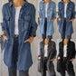 🤠Women’s Faux Denim Comfortable Lapel Coat Shirt 🩵