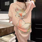 Thin Mid-Length Shirt Pajama Dress