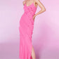 👗Spaghetti Strap Split Hem Ruffle Slim Dress