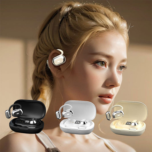 HiFi Comfortable Bluetooth Ear Hook Headphones with Adjustable Wire