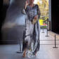 🔥50% off🔥Elegant Chiffon Marbleized Print Dress