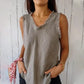 💝Women's Linen And Cotton Sleeveless T-shirt