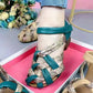 Women's Retro Woven Mid-Heel Sandals