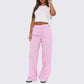 🔥2024 Hot Sale🔥Women Striped Casual Relaxed Fit Straight Lounge Pants