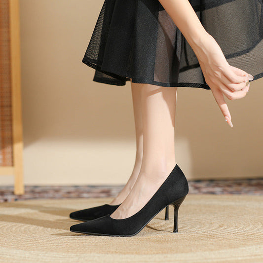 Women's Pointed-Toe Black High Heels