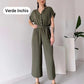 💖Women's V-Neck Short Sleeve Casual Jumpsuit