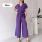 💖Women's V-Neck Short Sleeve Casual Jumpsuit