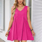 Women’s V-Neck Sleeveless Vest Loose pleated Dress