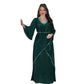 Women’s Elegant Long Sleeve Long Dress with Belt