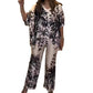 Women's Casual Botanical Print 2-Piece Set