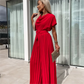 🔥Hot Sale🔥Solid Color High Waist Pleated Leg Jumpsuit