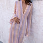 Fashion Deep V-Neck Front Split Dress