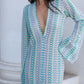 Fashion Deep V-Neck Front Split Dress