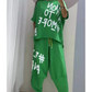 Women’s Casual Loose Fit Two-Piece T-Shirt & Pants Set