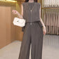 Women’s Stylish Flowy 2-piece Set Sleeveless Top and Wide-leg Pants