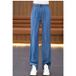 High-Waisted Wide-Leg Pants with Elastic Waistband