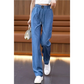 High-Waisted Wide-Leg Pants with Elastic Waistband