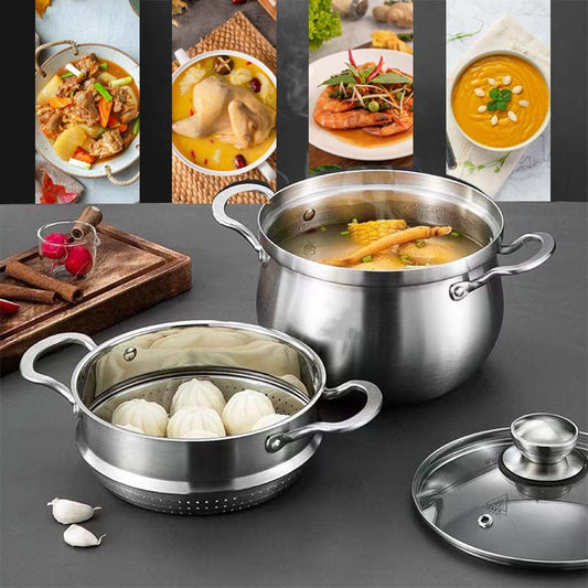 Multipurpose Large Capacity Stainless Steel Steamer Pot