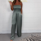 Women's Strapless Wide-Leg Jumpsuit