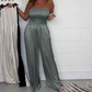 Women's Strapless Wide-Leg Jumpsuit