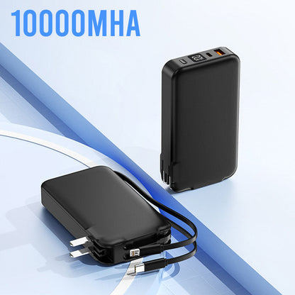 Multifunctional Portable Charger with Built-in Plug