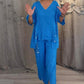 🌷Limited Time Offer 49%OFF💞Women's Cotton Linen V-Neck 2-Piece Set
