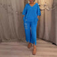 🌷Limited Time Offer 49%OFF💞Women's Cotton Linen V-Neck 2-Piece Set