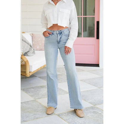 Women's Vintage High Waist Straight Leg Jeans