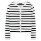Women’s Trendy Striped Cardigan Sweater with Pockets