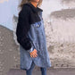 Women’s Sherpa-Lined Denim Long Shirt Jacket