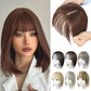 💥Limited Time Big Sale 40% OFF💥 Natural Hair Toppers with Bangs for Women（100% Natural Real Hair）