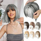 💥Limited Time Big Sale 40% OFF💥 Natural Hair Toppers with Bangs for Women（100% Natural Real Hair）