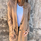 Women's Casual Lapel Mid-Long Button Down Coat