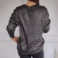 Women's Casual V-Neck Metallic Sheen Knit Sweater