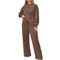 Round Neck Top Drawstring Pants 2-Piece Set