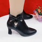 Fashionable Pointed Ankle Boots with Bow