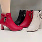 Fashionable Pointed Ankle Boots with Bow