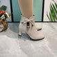 Fashionable Pointed Ankle Boots with Bow