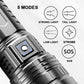 🔥Hot sale🔥Multifunctional White Laser Telescopic Zoom Flashlight