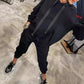 Women’s Drawstring Hooded Tops ＆ Pants 2-Piece Set