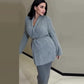Women's Solid Color Buttoned Knit Sweater & Long Skirt Set