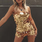 Strapless Sequin Mini Dress