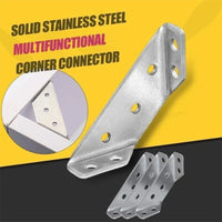 🏆 Last Day Special Price £9.99! 🔥Buy 2 Get 1 Free🎁UNIVERSAL STAINLESS STEEL FURNITURE CORNER BRACES — Triangular Stability Reinforcement🔧