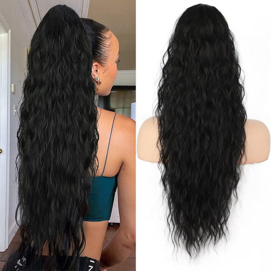 🔥2025 HOT SALE🔥Curly Wavy Frizzy Hair Extension with Ponytail