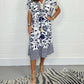 🌸Printed Casual Dress With V-Neckline and Fringes on the Short Sleeves-Buy 2 Get 10% Off