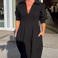 🔥Hot Sale 49% OFF🔥Women's V-Neck Lapel Waist Midi Dress - Stylish for Spring! 🌸