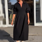 🔥Hot Sale 49% OFF🔥Women's V-Neck Lapel Waist Midi Dress - Stylish for Spring! 🌸